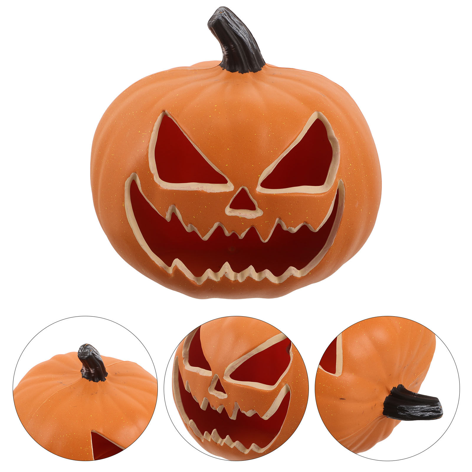 Outdoor Power Jack - ハロウィン光るパンプキンランタン、くり抜きジャック・オー・ランタン、LEDライト、電池式、屋内外装飾用パンプキン