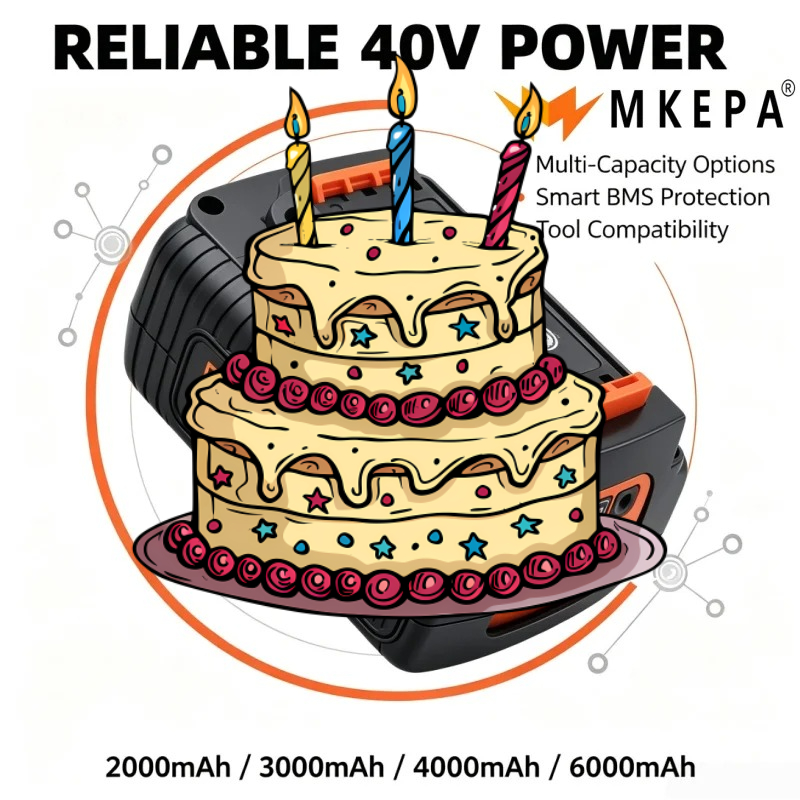 Outdoor Power Jack - 内蔵BMS保護ボード付きBaide 40Vリチウムバッテリー 2000mAh‑6000mAh ユニバーサルパワーバッテリー アウトドアガーデン機器用