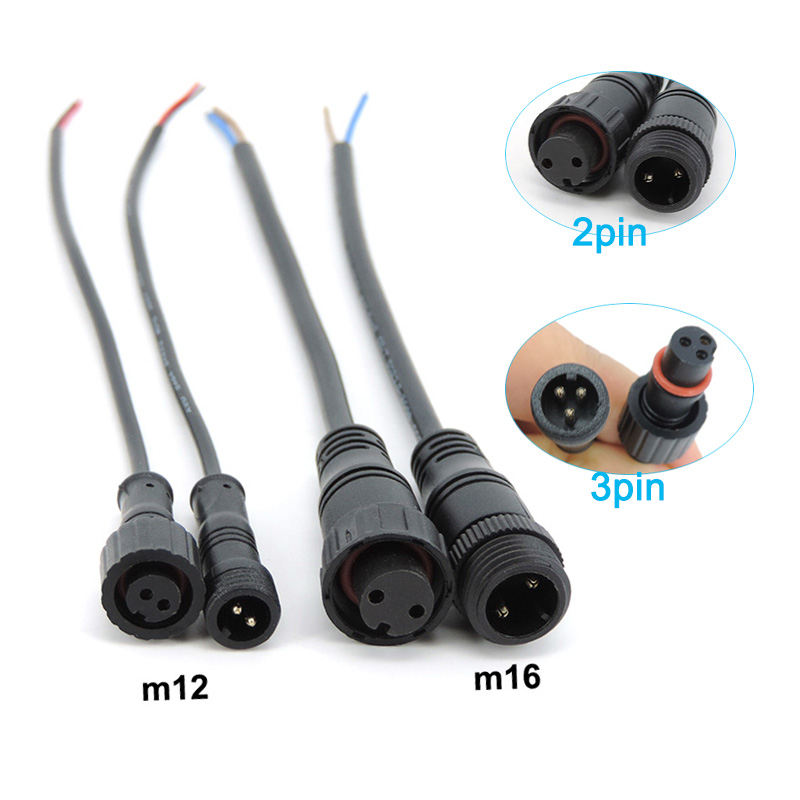 M12 M16 2ピン・3ピンコアワイヤーDCオス・メスジャ - Outdoor Power Jack のレビューと価格