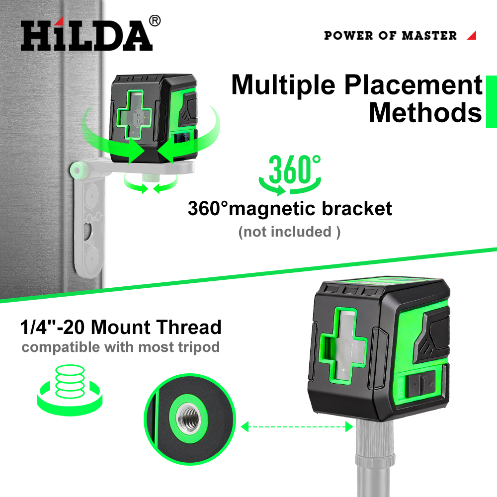 HILDA レーザーレベル 2ライン精密セルフレベリング 手 - Outdoor Power Line のレビューと価格