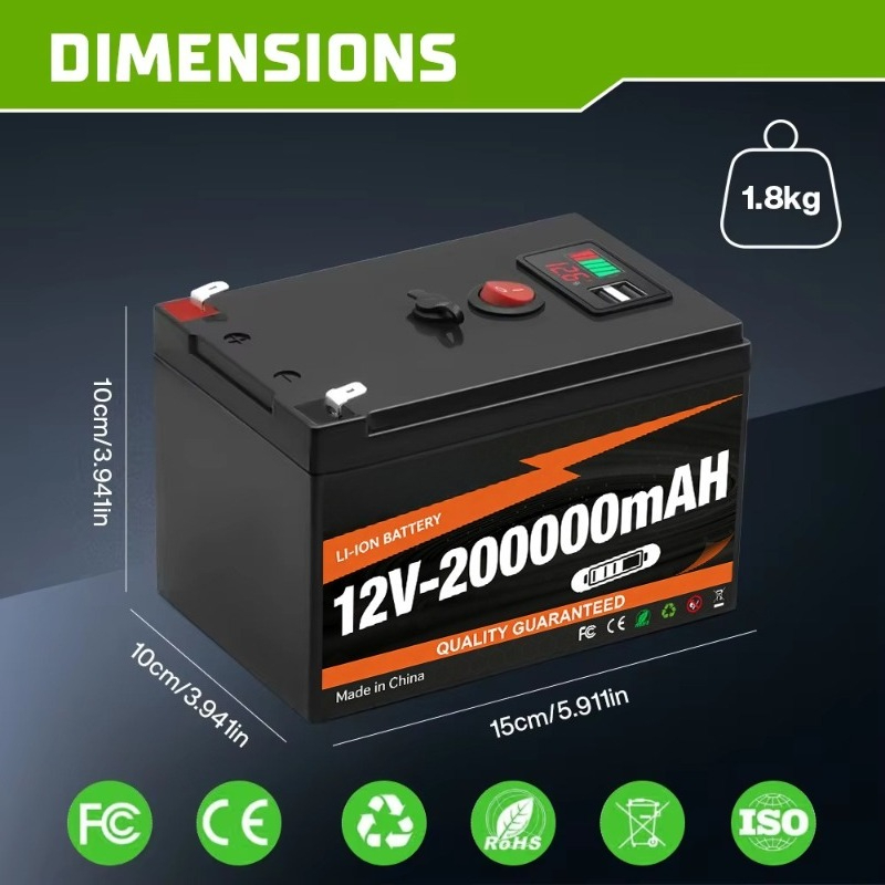 12V 200000mAh 充電式リチウムバッテリーパック、 - Outdoor Power Number のレビューと価格