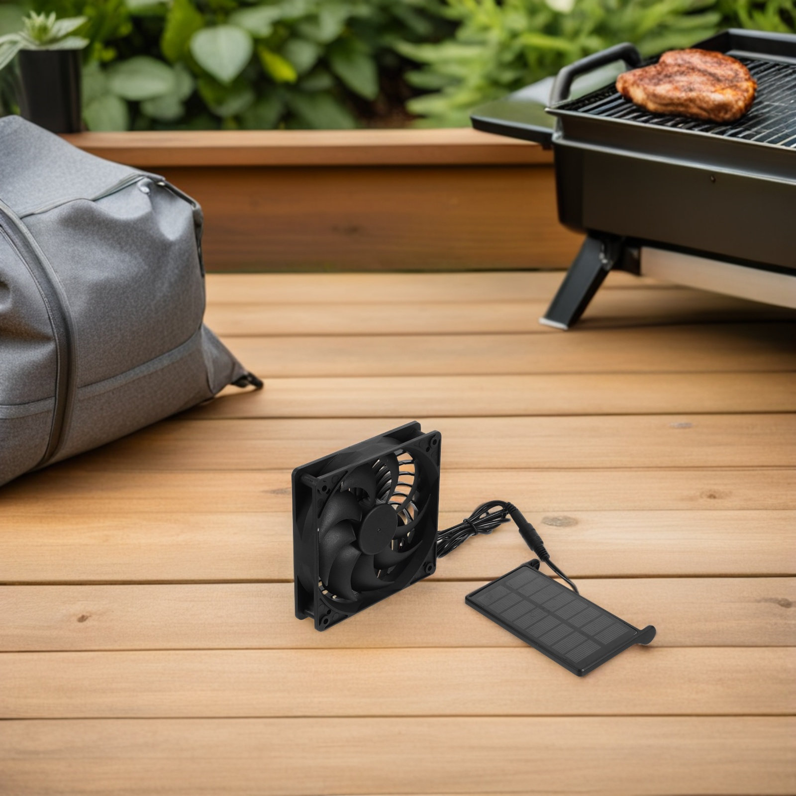 ソーラーファン 3W。ソーラーパネルで駆動。ペット用ハウス、 - Panel Power Outdoor のレビューと価格